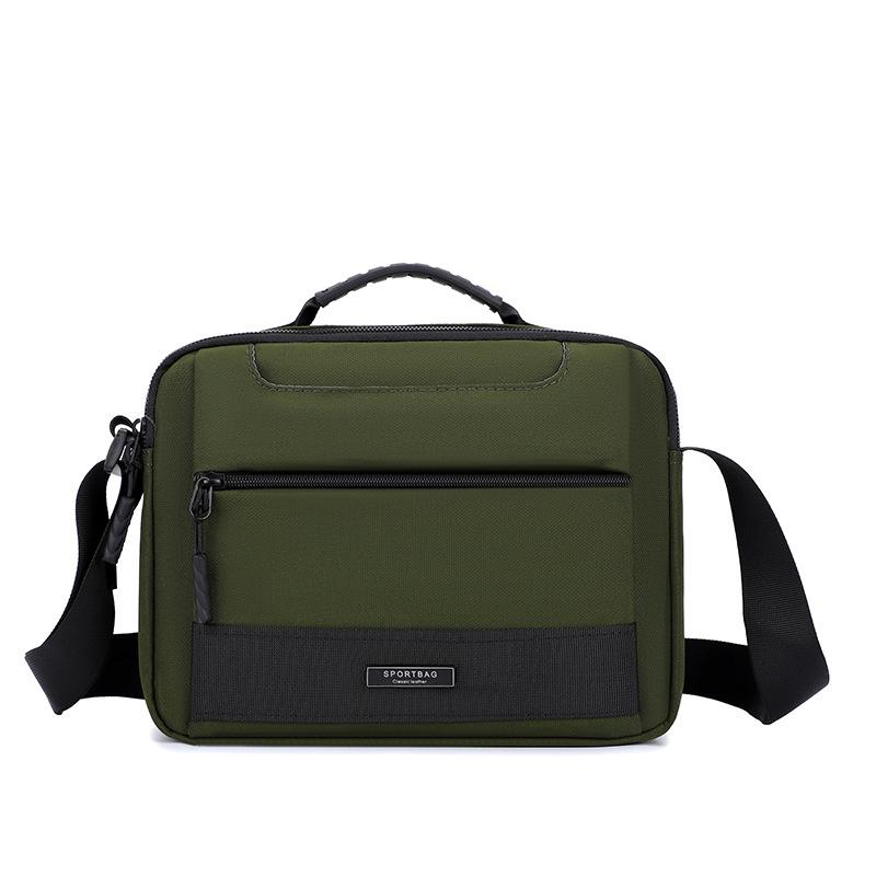 Durable Crossbody Bag Men's Large Capacity Water-Repellent Shoulder Bag Commuter Business Handbag