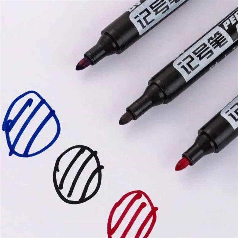 2mm Bold Tip Oil-Based Quick-Dry Waterproof Oil-Proof Permanent Marker for Plastic Metal & Wood Shipping Packaging & Coding