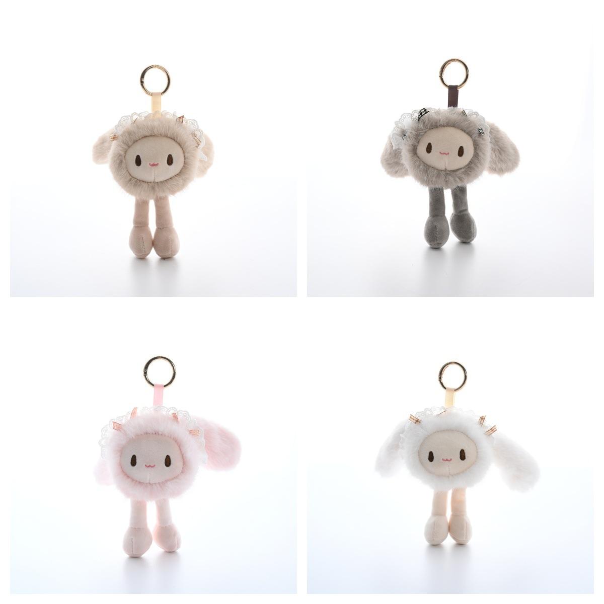 Cute Plush Tarot Rabbit Keychain Soft Stuffed Animal Pendant Lovely Desk Companion Doll Ornament