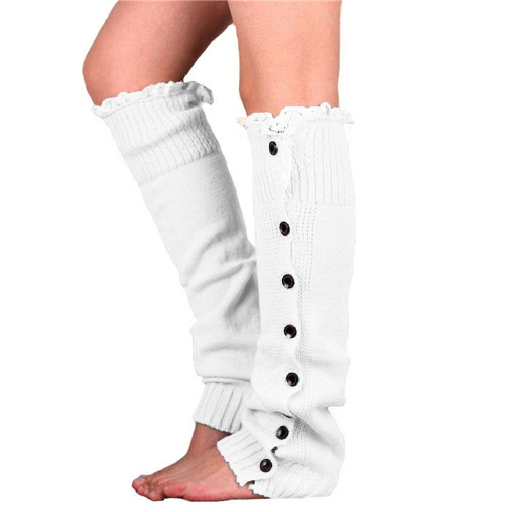 Women Elastic Foot Covers Lace Knitted Socks Ankle Warmer Boot Socks Leg Warmers