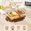Amber Glass Microwaveable Food Storage Container