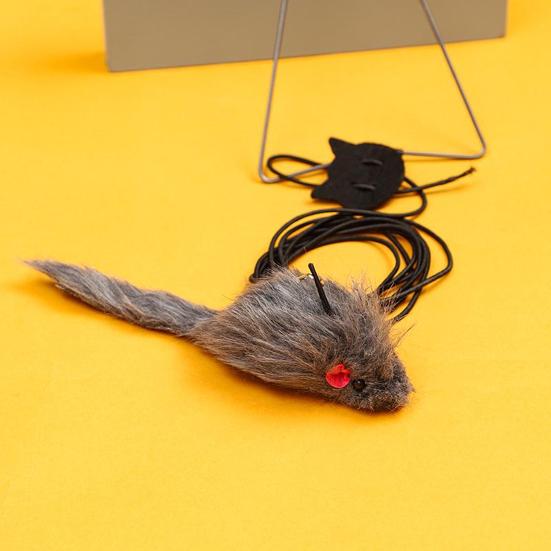 Cat Teaser Wand with Hanging Plush Rope for Kittens
