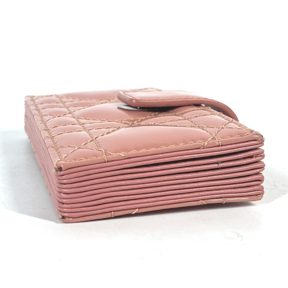 CHRISTIAN DIOR Cannage Lady Dior card holder case accordion enamel Card Case