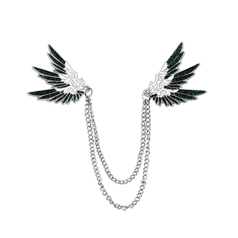 

Explosive angel wings chain small brooch personalized fashion suit collar pin buckle niche fashion high-end clothing accessories badge