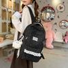 Schoolbag Korean high school student schoolbag female ins casual and light class backpack versatile corduroy large capacity backpack