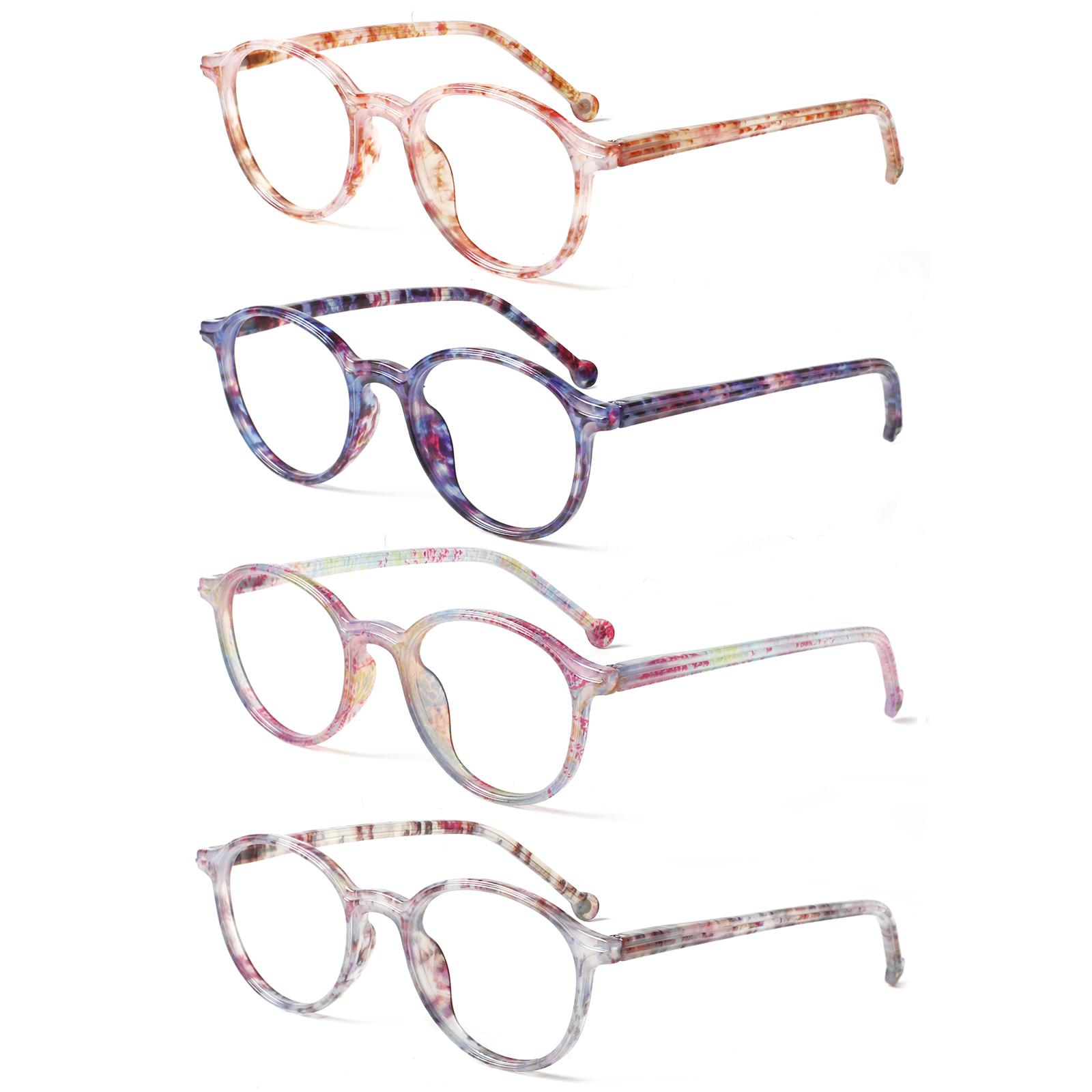 

TUREZING 4 Pack Reading Glasses Women Spring Hinge High Quality HD Lens Prescription Glasses 3