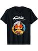 Aang Bending Luft Erde Feuer Wasser Meditationspose T-Shirt (2)