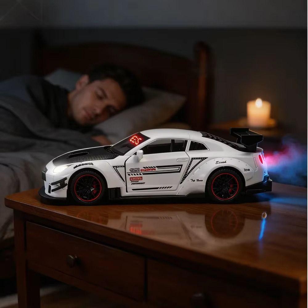 Zink Zinklegierung Körper Hypercar Wecker LED-Anzeige Automodell Uhr Supercar Wecker Heimdekoration