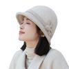 Japanese Versatile Wool Fisherman Hat Autumn and Winter Outdoor Leisure Windproof and Warm Basin Hat Retro British Style Hat Women