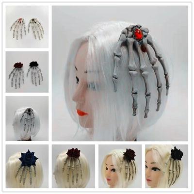 Skeleton Hand Bone Rose Hairpin Headwear Headband Accessory Props  Gift Girl Halloween Decoration