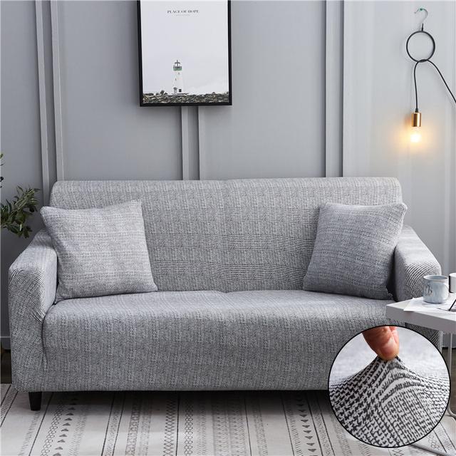 Elastic Tight Wrap All -Inclusive Sofa Cover For Living Room Spandex Couch Cover Sectional Furniture Slipcover 1 2 3 4 Seater for Home