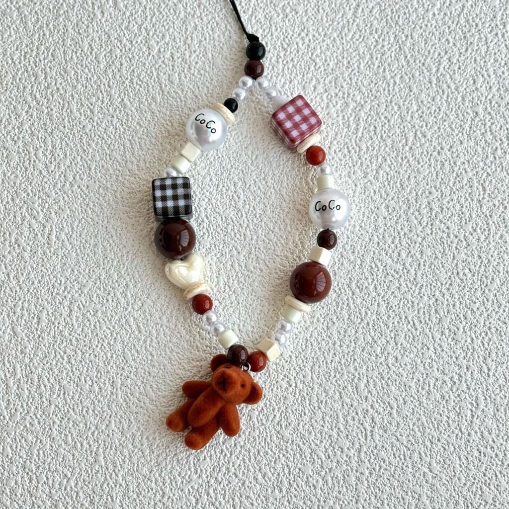 Cartoon Teddy Bear Phone Lanyard Pvc Handmade For Kids And Teens