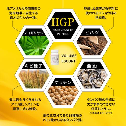 Aderans Volume Escort Supplement, Made In Japan, with Zinc, HGP, Saw Palmetto, Millet Seed, Keratin, and Pepper, for Hairline and Hair Volume, Concent