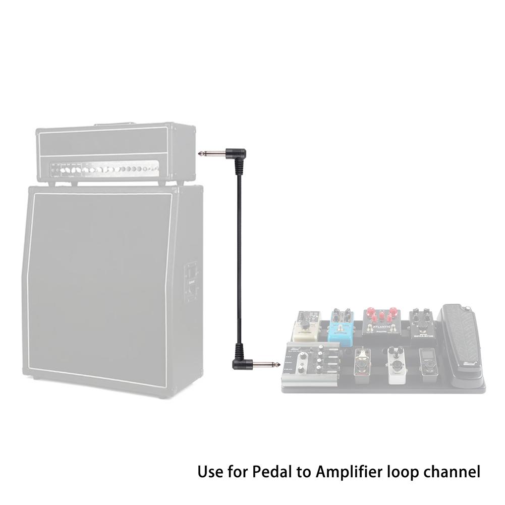 Guitar Cables Effect Pedal Cables 6.35mm 1/4” Connectors Guitar Pedal Instrument Cable For Electric Bass Speaker Amplifier