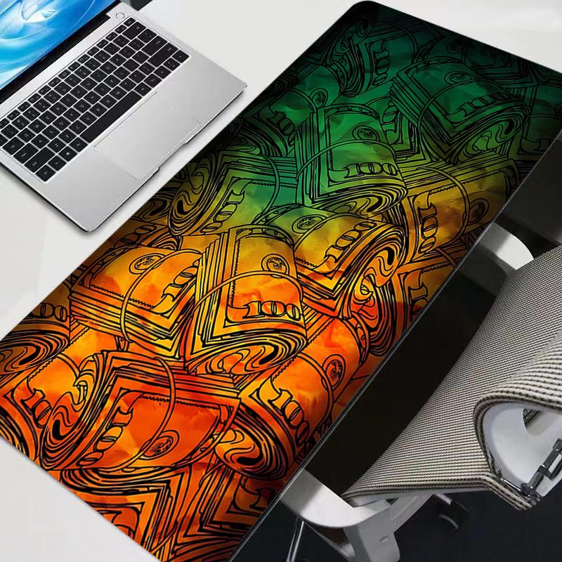 Mouse Pad Dollar Pattern Professional Esports Game Players Speed Lock Edge Rubber Game Desk Durable Mousepad Keyboard Mat