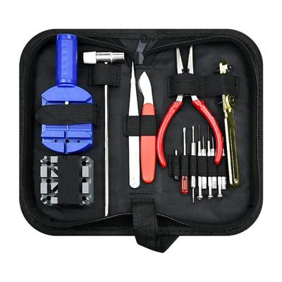17pcs/set Watch Repair Tool Kit for Watch Back Cover Opener Strap Battery Replacement or Watchpart Portable Watchmaker Tools Set