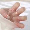 1 Set Falsche Nägel Leicht entfernbar Vollständige Abdeckung Glänzend DIY mit Kleber Sweet Fantasy Schleife Herz Verlängerter Falscher Nagel Nagelstudio Zubehör