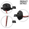 DC 12V 75dB Sirene Piepton Summer Ton Warnalarm Adapterkabel Für Auto LKW Fahrzeug Rückfahrhinweise Innenzubehör
