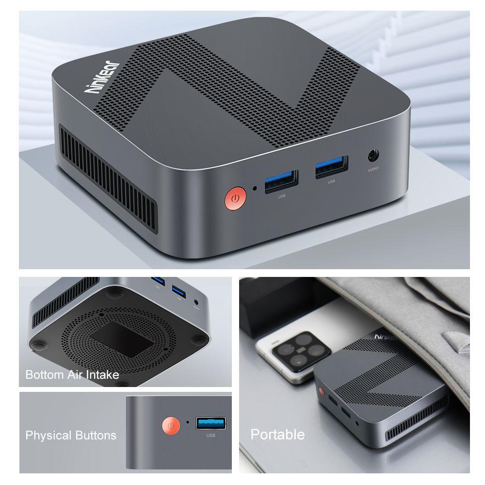 Ninkear MBOX 11 Mini PC, Intel Twin Lake N150 4 Cores Max 3.6GHz, 16GB RAM 512GB SSD, HDMI2.0 + DP1.4 (4K@60Hz) Dual Screen Display