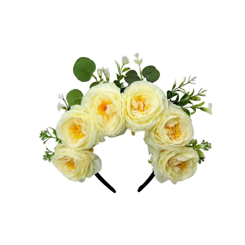 Festival Flower Hairband Props for Elegant Occasion Weddings and Parties Comfortable Lightweight Design Headdress