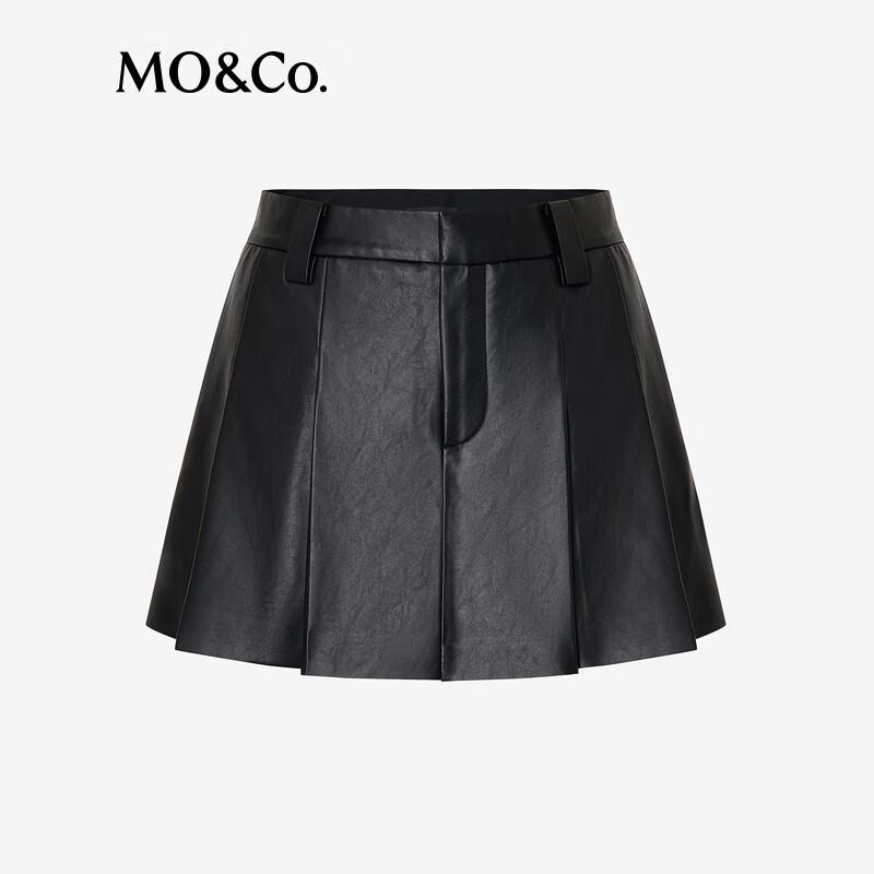 MO&Co. Low-Waist PU Skort