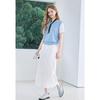 Baitu Women's Faux Two-Piece Short Sleeve Knit Top