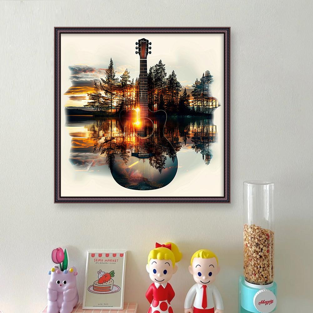 Vollstickerei Baumwollgarn 11CT Gedruckte Landschaft Kreuzstich-Set Kunst