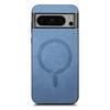 For Google Pixel 8 Pro Leather Back Case Compatible with MagSafe Skin-touch Phone Cover