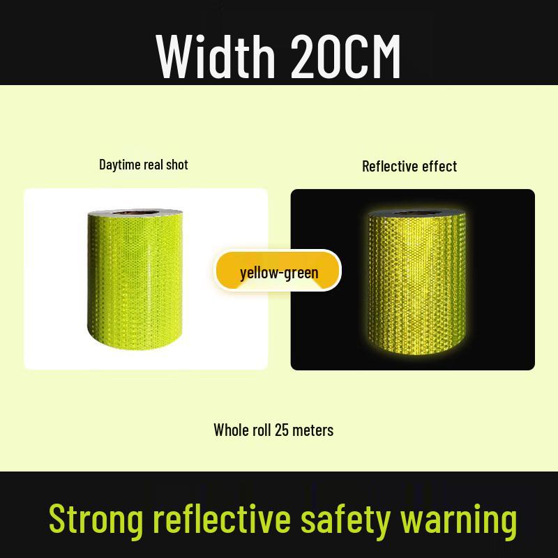 

High-Visibility Yellow-Green Reflective Safety Tape