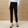 Trojman Women's Black Cropped Suit Pants