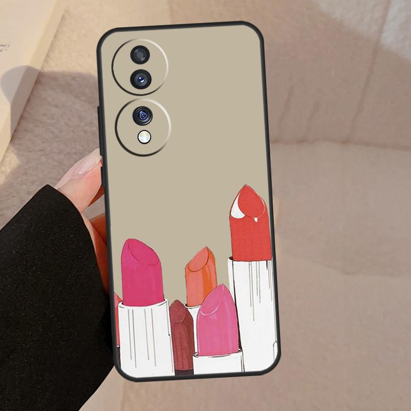 Lipstick Love Fashion For Honor Magic 7 Pro 5 6 V5 Case For Honor 200 400 50 70 90 Lite X8a X8b X9a X9b X9c Cover