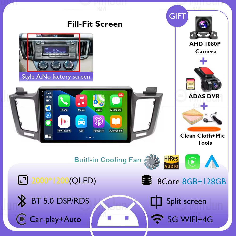 Android 14 Car radio For Toyota RAV4 RAV 4 XA40 2012 2013 2014 2015 - 2019 Carplay Android Auto Car Stereo Multimedia Player DSP