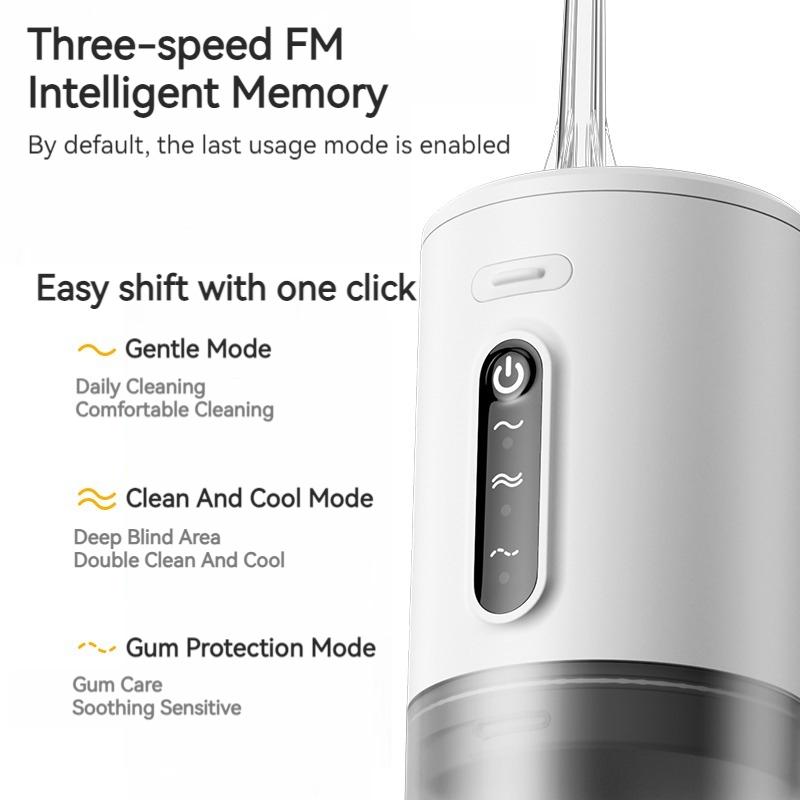 Portable Water Floss 280ML Dental Oral Irrigator USB Rechargeable Electric Tooth Cleaning Device 3 Modes Waterproof Irrigator