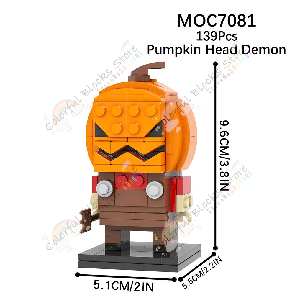 Horror Series Characters MOC Building Blocks Creative Movie Cartoon Mythic Action Figure Model DIY Assembly Bricks Toys For Kids