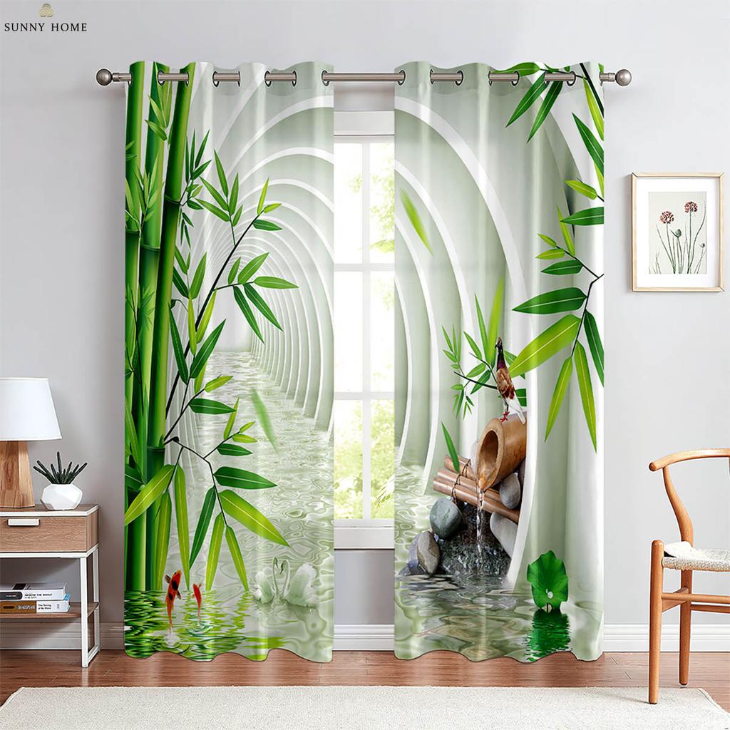 Klasikinė aliejinė tapyba 3D spausdinimo užuolaida Studija Svetainė Miegamasis Dekoratyvinė užuolaida Poliesterio pluoštas 2 vnt.