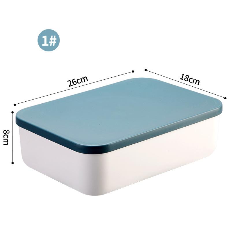 Настольный ящик для хранения всякой всячины с крышкой ящик для одежды пластиковая корзина для хранения контейнер органайзер для косметики мелочей 1798₽