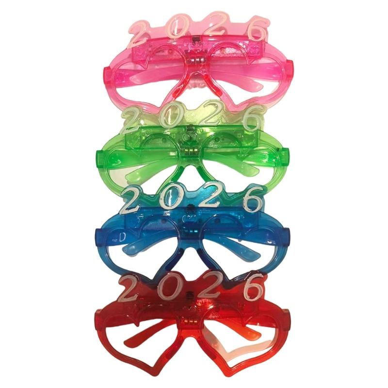 Glowing LED Eyewear For Cosplay Event Practical Plastic Frame Adjustable Fit Adults Kids Costume Props