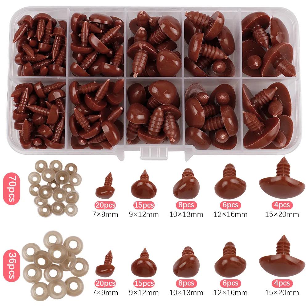 

Set Safety Nose Eyes For Crochet Bear Dolls DIY Making Accessories Triangle Nose Plastic Eyes Hangmade Supplies