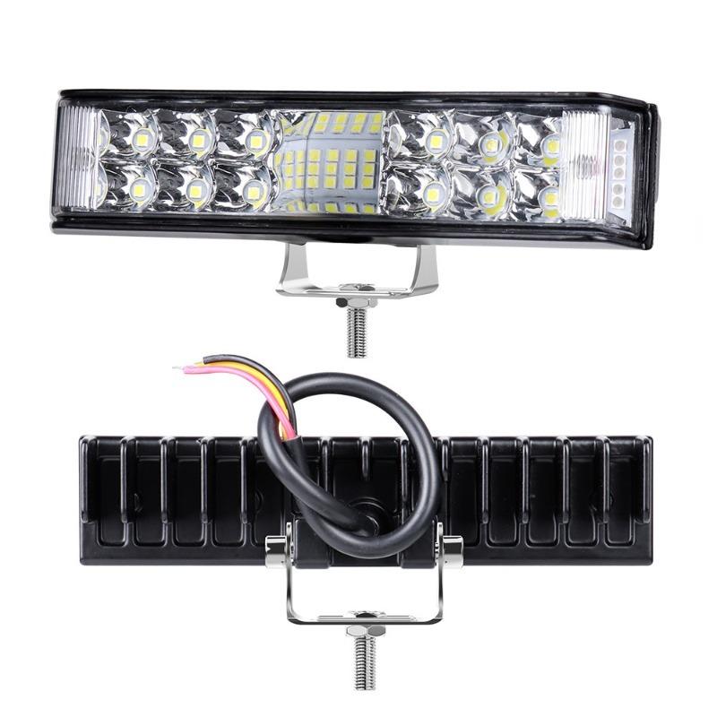 Car Led Work Light - Linear Three-sided Illumination White/red/blue Strobe Auxiliary Light 18w 1800lm 9-60V