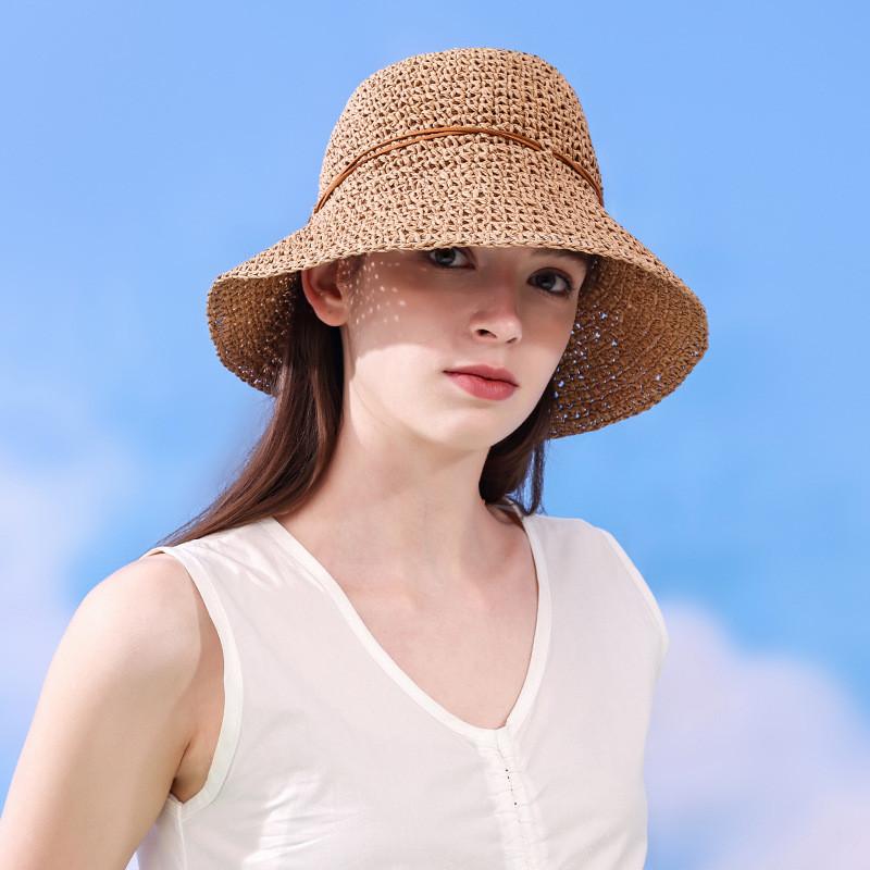 Large Hat Straw Brim Outdoor Sunshade Uv Protection Breathable Summer Cap Gift