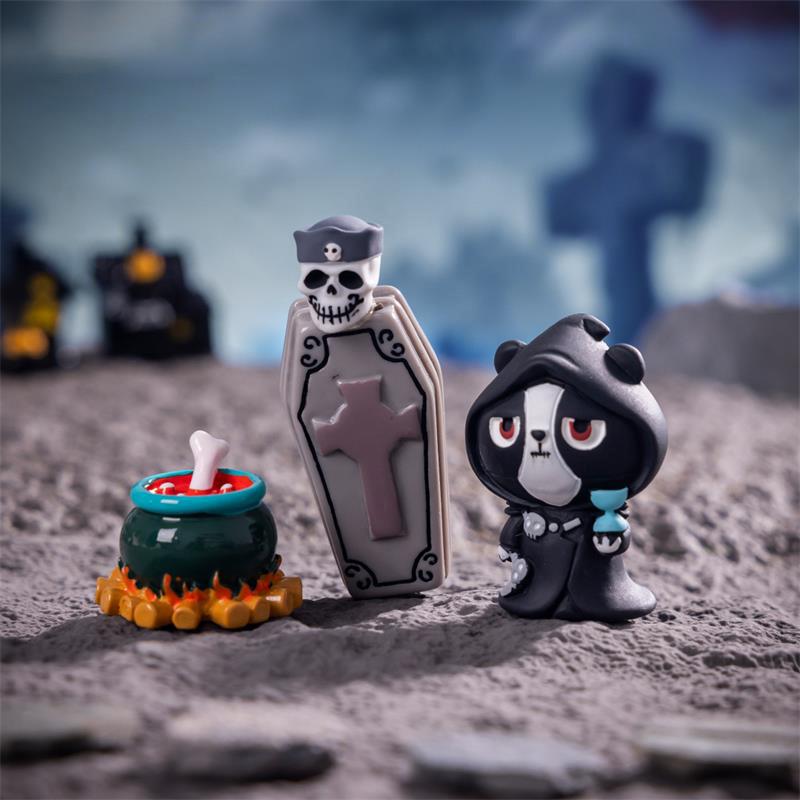 Kreativní Halloweenské Hororové Kostra Rakev Mikro Krajinné Ozdoby Party Rekvizity Dekorace na Stůl do Auta DIY Pryskyřičné Doplňky Dárky