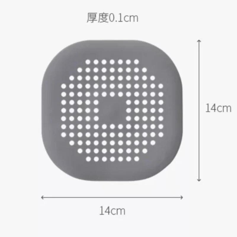 Silicone Hair Filter Sink Drain Stopper Anti Blocking Strainer for Bathroom Shower Bathtub Kitchen Floor Drain Deodorant Plug