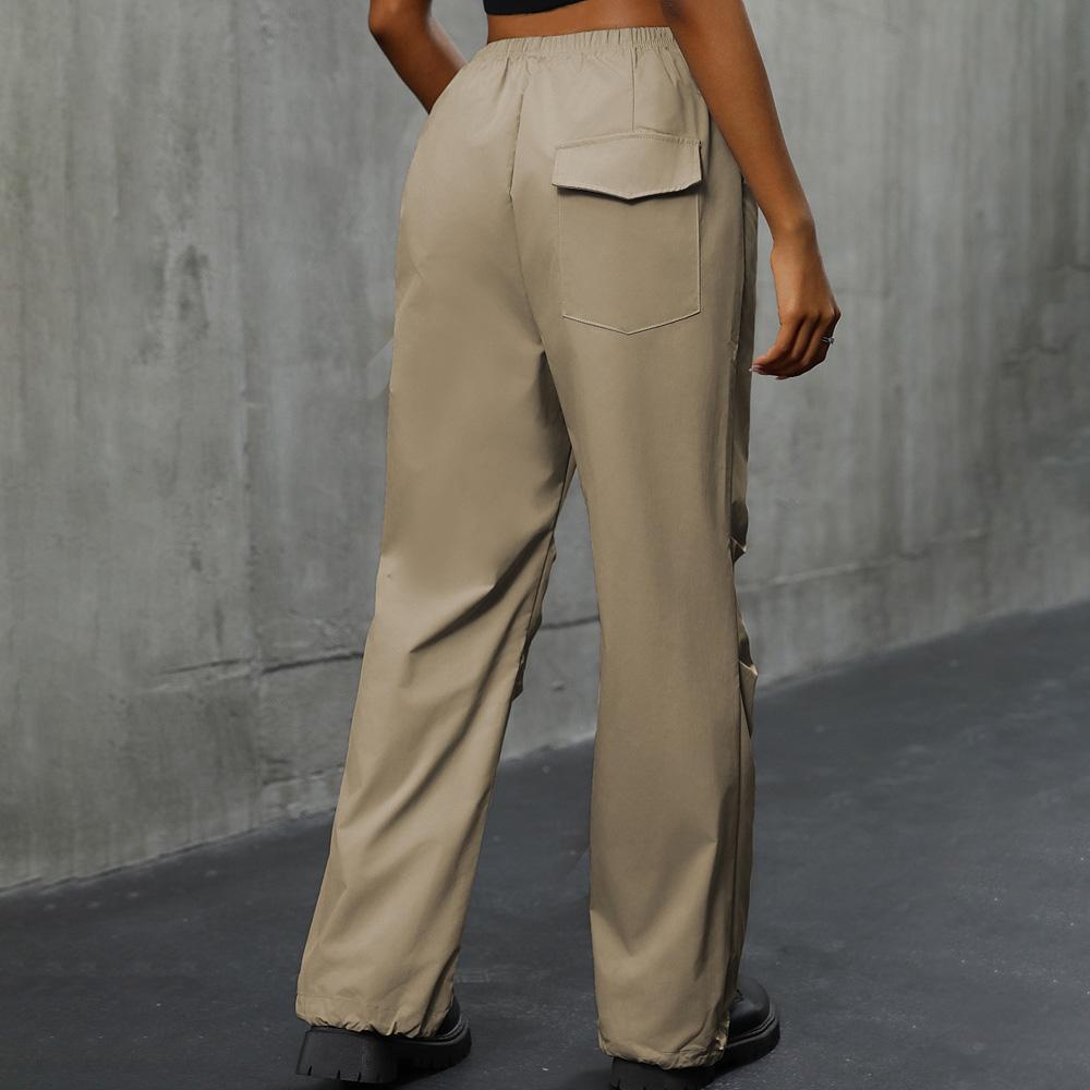 Spring Summer Women's Commuter Loose Straight Trousers Suit Pants