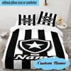 3PCS Custom Name Botafogo Crest Emblem Bedding Set, Including 1pc Duvet Cover And 2pcs Pillowcases, Suitable for Dorms and Bedrooms Gift