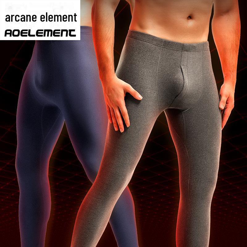 Herren Slim Fit Nahtloses Thermounterwäsche-Set: Samtgefütterte Hose und Unterhemd für Herbst/Winter