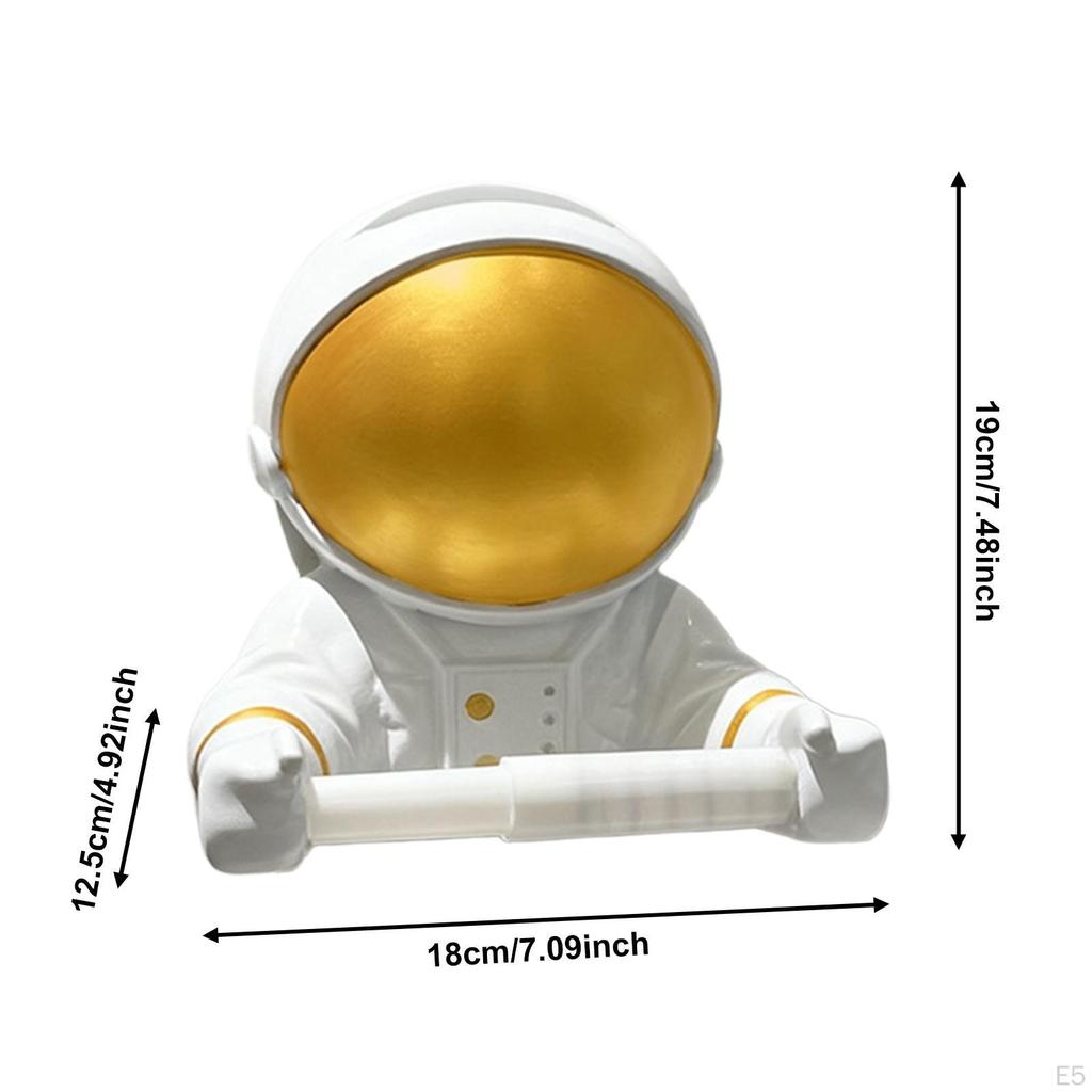 Astronaut Toilet Paper Holder Towel Lifelike Easy Care Waterproof Wall Mounted