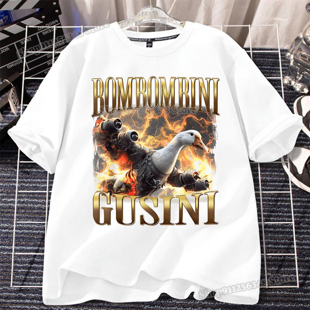 Italian Brainrot T-shirt for Children Clothing White Tops Kids Summer Short Sleeve Tees Cotton Boys Girls Outfits Tungtung Sahur