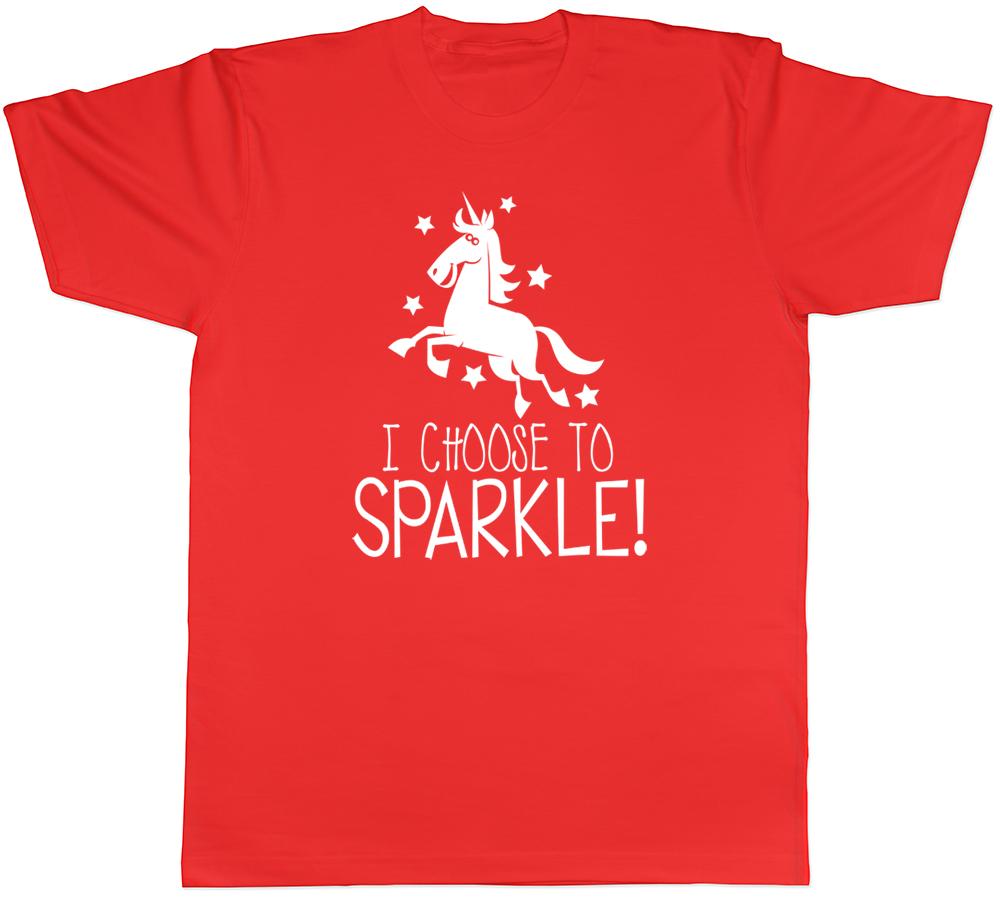 I Choose to Sparkle Unicorn Unisexs Ladies Unisex TShirt S