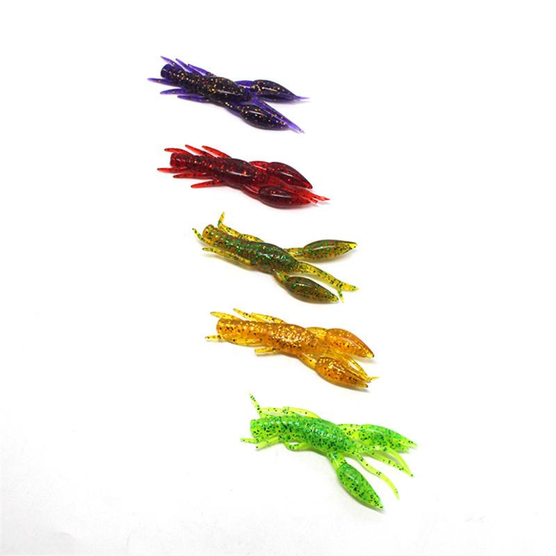 30pcs/set Worm and Shrimp Set Soft Bait 7.5cm 5.5g with Salt Silicon Artificial Bait Scent