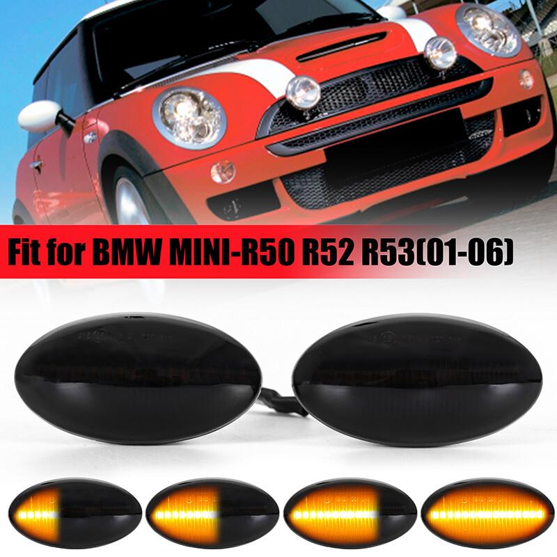 For 2002-08 Mini Cooper R50 R52 R53 Smoke LED Side Marker Light Turn Signal Lamp